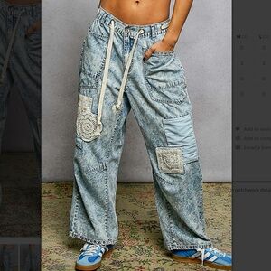 POL “ Dawn 2 “ POL Denim Pants with Patchwork Detail 87